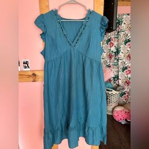 Peacock blue summer dress!